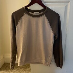 Monrow Charcoal & Grey Women’s Long-Sleeve Top • Size Small